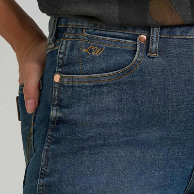 Wrangler Womens x Lainey Wilson Huggers Jeans Boho Wash (blue-medium) - 112370404