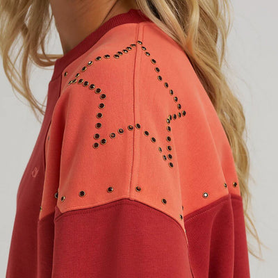 Wrangler Womens x Lainey Wilson Studded Star Crewneck Pullover