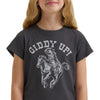 Wrangler X Lainey Wilson Girls Giddy Up T-Shirt Black - 112382883
