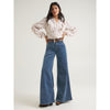 Wrangler X Lainey Wilson Womens Cheeky Wide Leg Jeans Chenille - 112382902