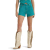 Wrangler X Lainey Wilson Womens Cowboy Shorts Turquoise - 112375615