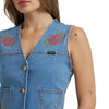 Wrangler X Lainey Wilson Womens Denim Vest Blue - 112375559