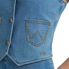 Wrangler X Lainey Wilson Womens Denim Vest Blue - 112375559