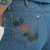 Wrangler X Lainey Wilson Womens Embroidered Cheeky Wide Leg Jeans