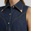 Wrangler X Lainey Wilson Womens Flame Sleeveless Denim Shirt