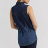 Wrangler X Lainey Wilson Womens Flame Sleeveless Denim Shirt Dark Denim - 112380460