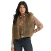 Wrangler X Lainey Wilson Womens Fur Vest Brown - 112382832