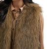 Wrangler X Lainey Wilson Womens Fur Vest Brown - 112382832