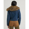 Wrangler X Lainey Wilson Womens Moto Denim Fur Jacket - 112382836