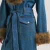 Wrangler X Lainey Wilson Womens Penny Coat Denim - 112382812