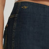 Wrangler X Lainey Wilson Womens Pintuck Pull On Jeans Sandrider (Dark Wash) - 112382900