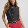 Wrangler X Lainey Wilson Womens Sleeveless Shirt Deep Black - 112380459