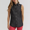 Wrangler X Lainey Wilson Womens Sleeveless Shirt Deep Black - 112380459