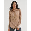 Wrangler X Lainey Wilson Womens Snap Blouse Rose Gold - 112382814
