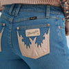 Wrangler x Lainey Wilson Womens Embellished Mae Bootcut Jeans Mid Wash - 112375595