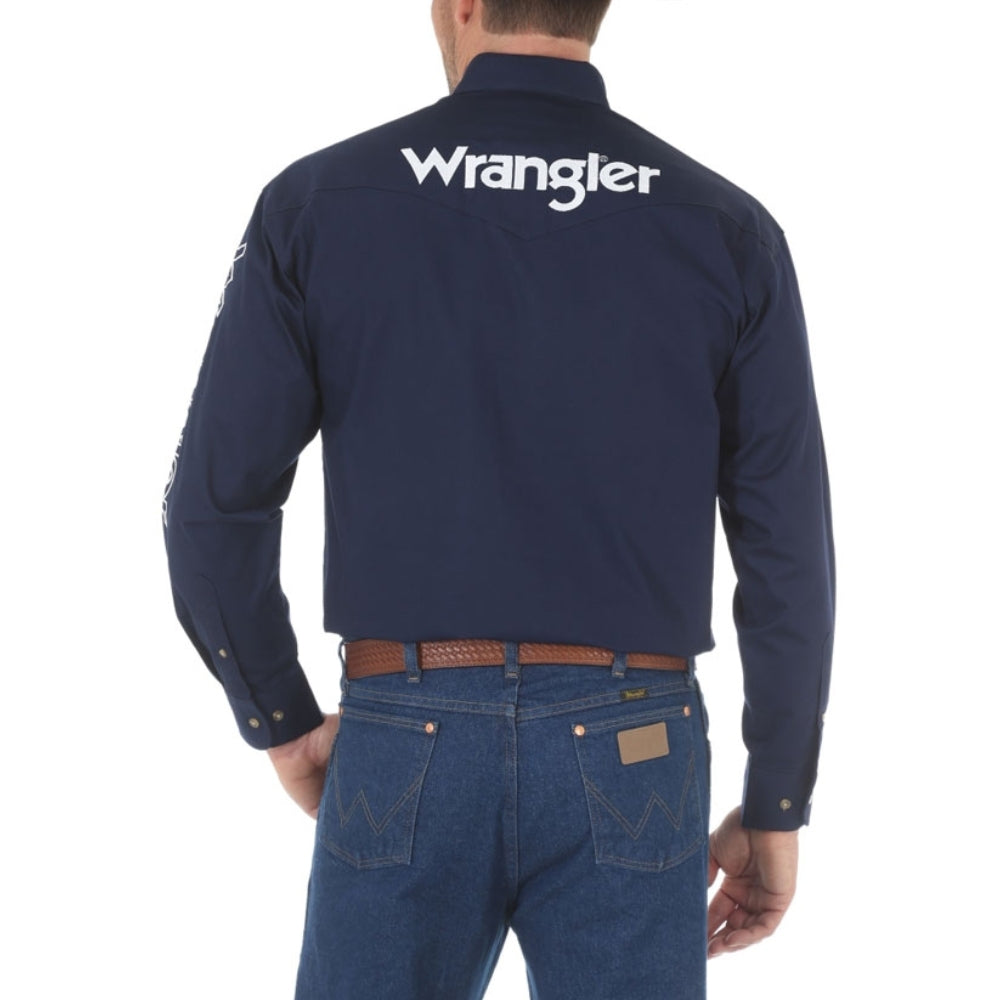 Wrangler Mens Long Sleeve Logo Shirt 