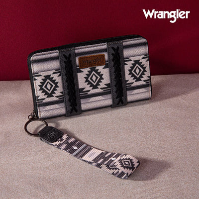Wrangler Womens Aztec Southwestern Pattern Wristlet Wallet