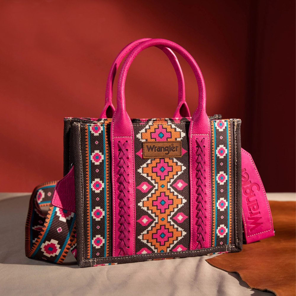 NEW Wrangler Purse Tote Crossbody Western Aztec Canvas Bag Cowgirl Wear  Fashion | eBay