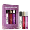 Yellowstone women's perfume set with three bottles in a purple box on a white background
