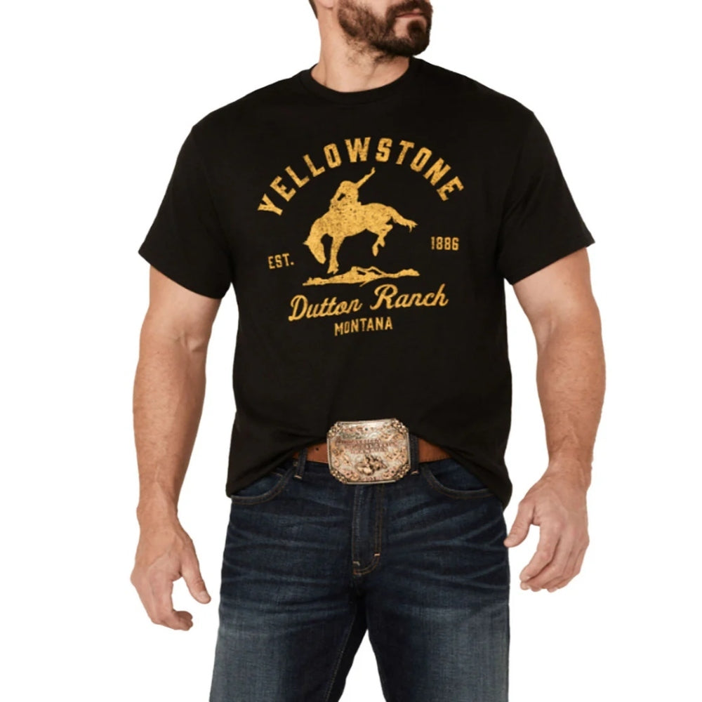 Yellowstone Mens Bucking Bronco Graphic T-Shirt