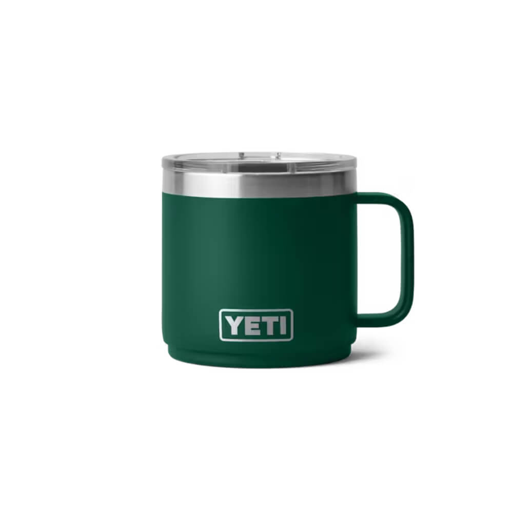 Yeti Rambler 14 Oz Stackable Mug Black Forest Green