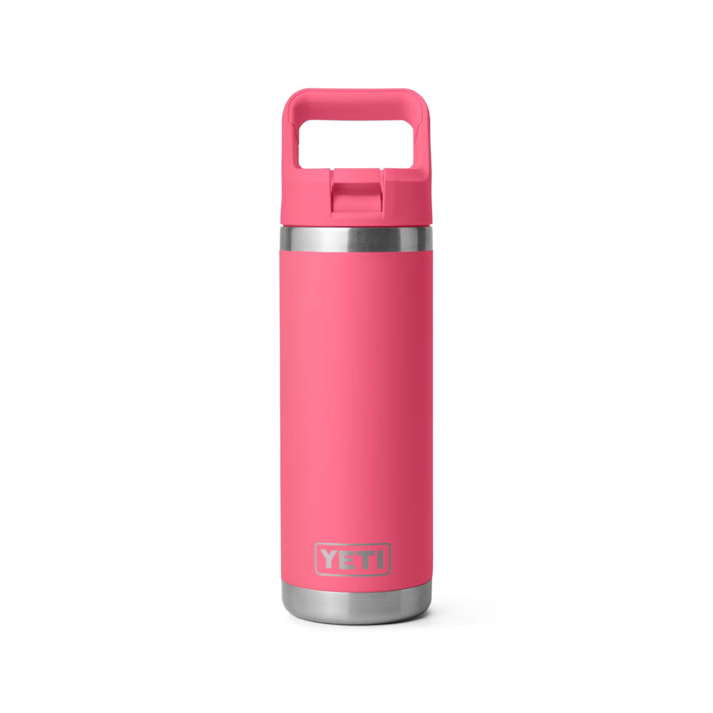 Yeti Rambler 18 oz Bottle With Straw Cap - YRAM18STRAWTROPICALPINK
