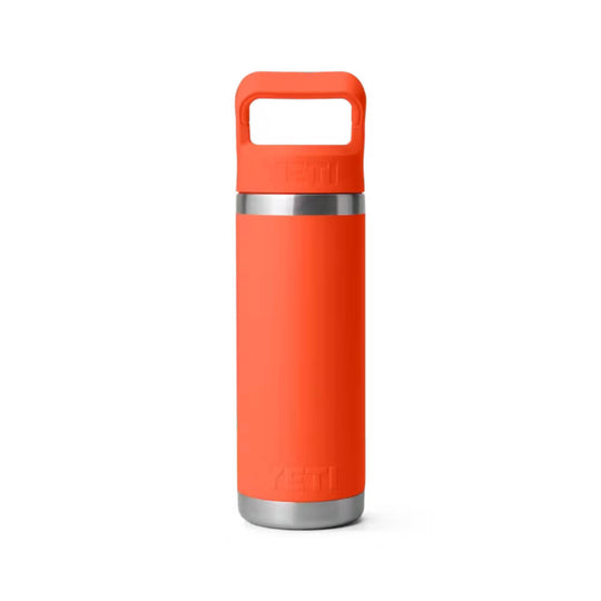 Yeti Rambler 18 oz Bottle with Straw Cap Papaya Color