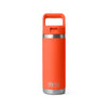 Yeti Rambler 18 oz Bottle with Straw Cap Papaya - YRAM18STRAWBOTTLEPAPAYA