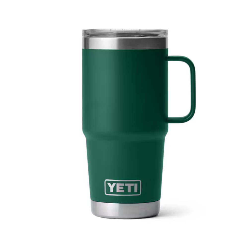 Yeti Rambler 20 oz Travel Mug With Stronghold Lid Black Forest Green - YRAM20MUGBLKFORESTGRN