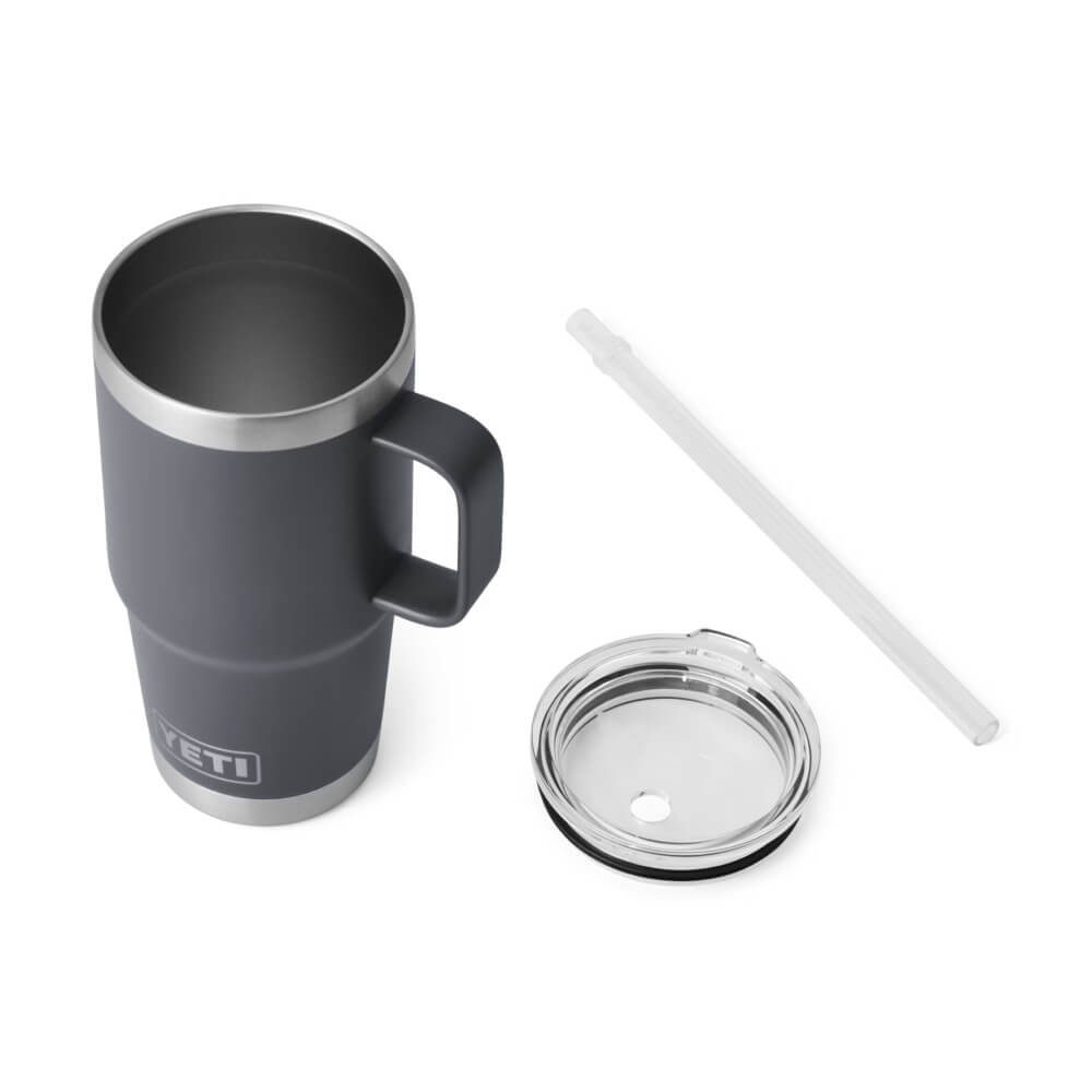 Yeti Rambler 25 oz Mug with Straw Lid - YRAM25STRAWMUGCHARCOAL
