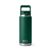 Yeti Rambler 26 oz Bottle With Straw Cap Black Forest Green - YRAM26STRAWBOTTLEBLKFORESTGRN