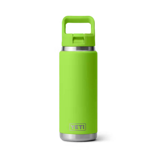 Yeti Rambler 26 oz Bottle With Straw Cap Venom Green