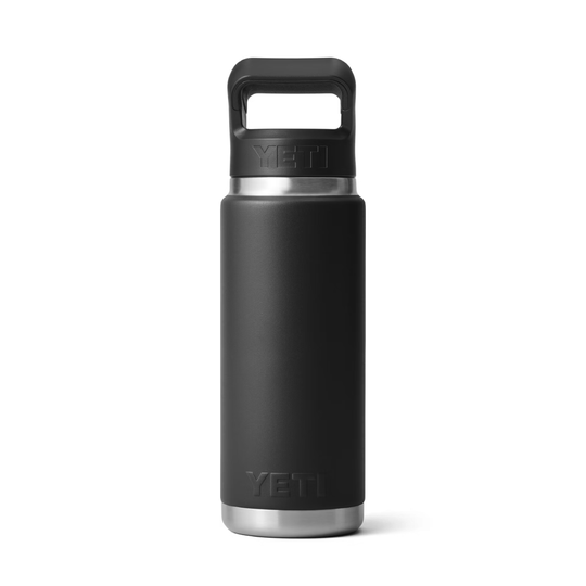 Yeti Rambler 26 oz Bottle With Straw Cap | Black Color