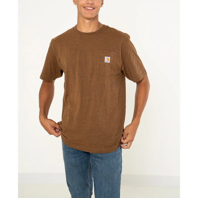 Carhartt Mens Midweight Pocket Work T-Shirt Oiled Walnut - K87-B00