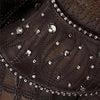 Cuadra Womens Dark Brown Leather Austrian Crystals Boots