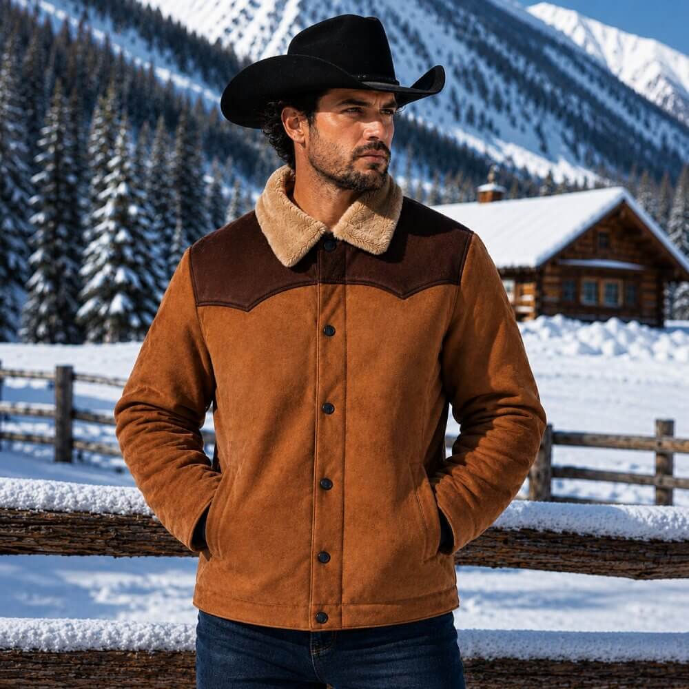 cowboy wearing a marlboro tempco jacket