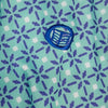 Tempco Mens Printed Western Short Sleeve Snap Polo Shirt Mint/Blue