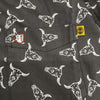 Tempco Mens El Vikingo Button Down Long Sleeve Shirt Black Bull Print