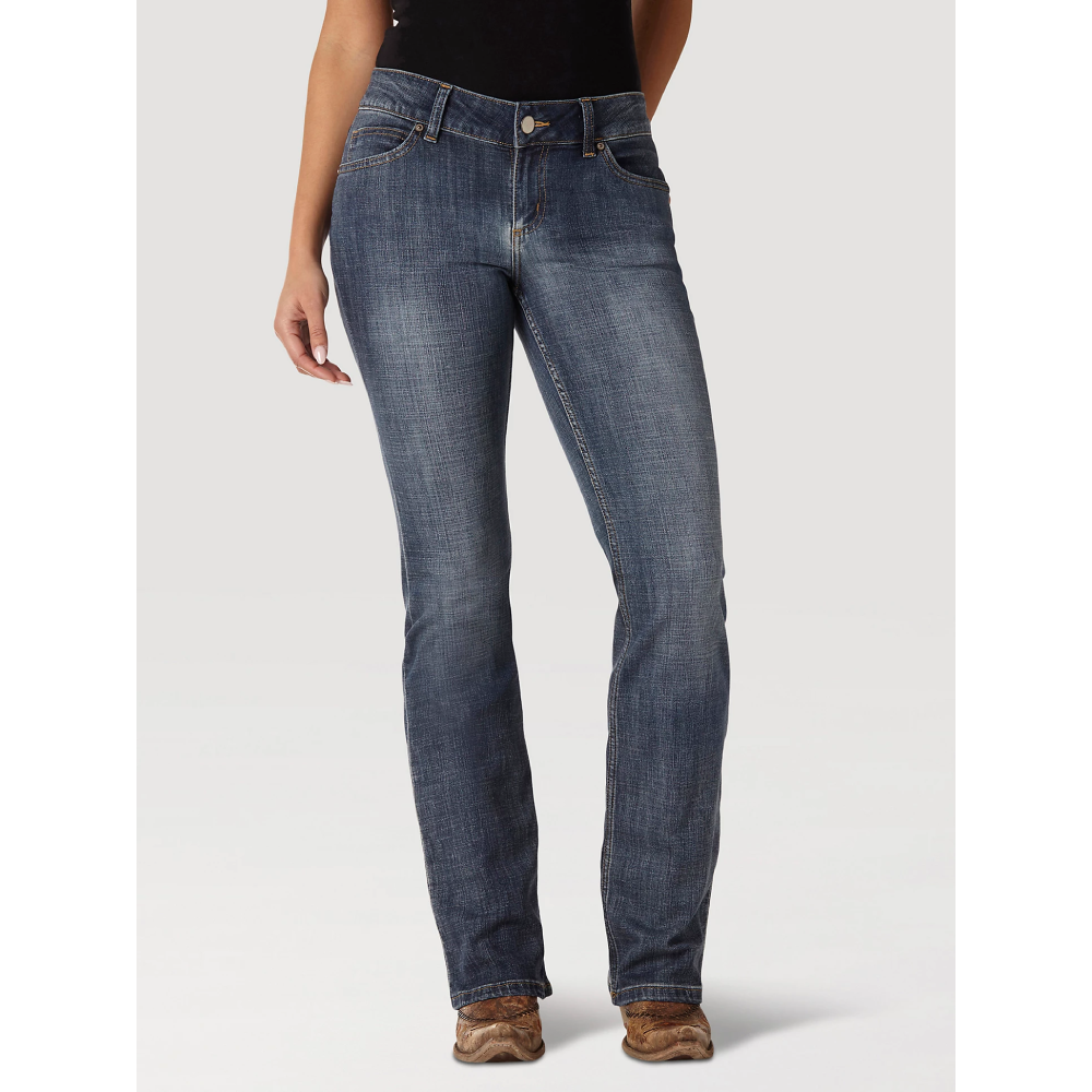 maler ventilation klassisk Wrangler Womens Mid Rise Bootcut Jeans In AH Wash - 1009MWZAH – Starr  Western Wear