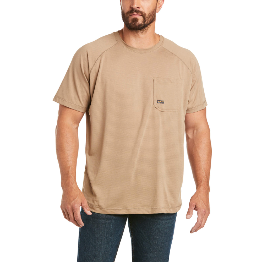 Ariat Men's Rebar Heat Fighter T-Shirt, Khaki S