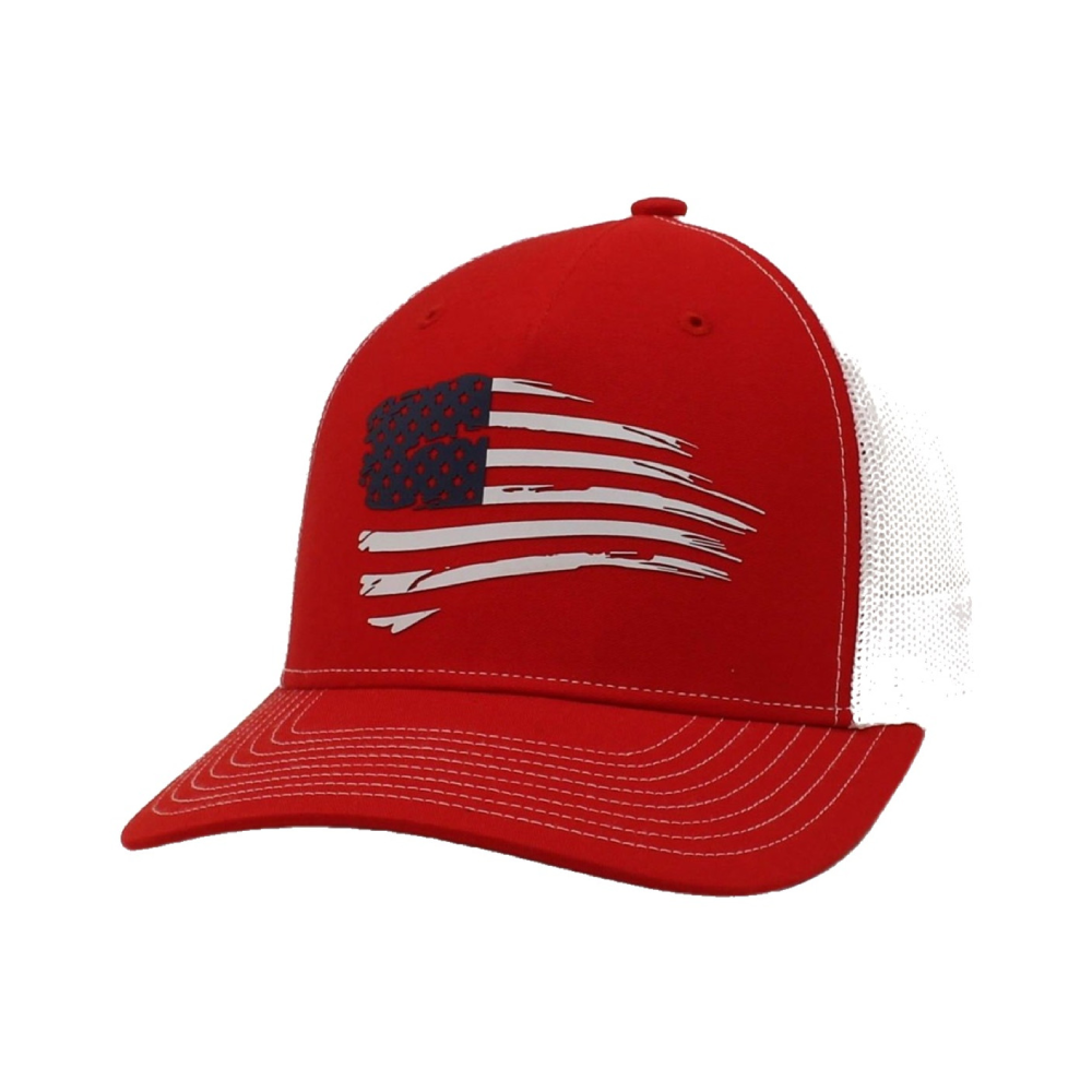 ARIAT Men s Distressed USA Flag Patch Snapback Baseball Cap