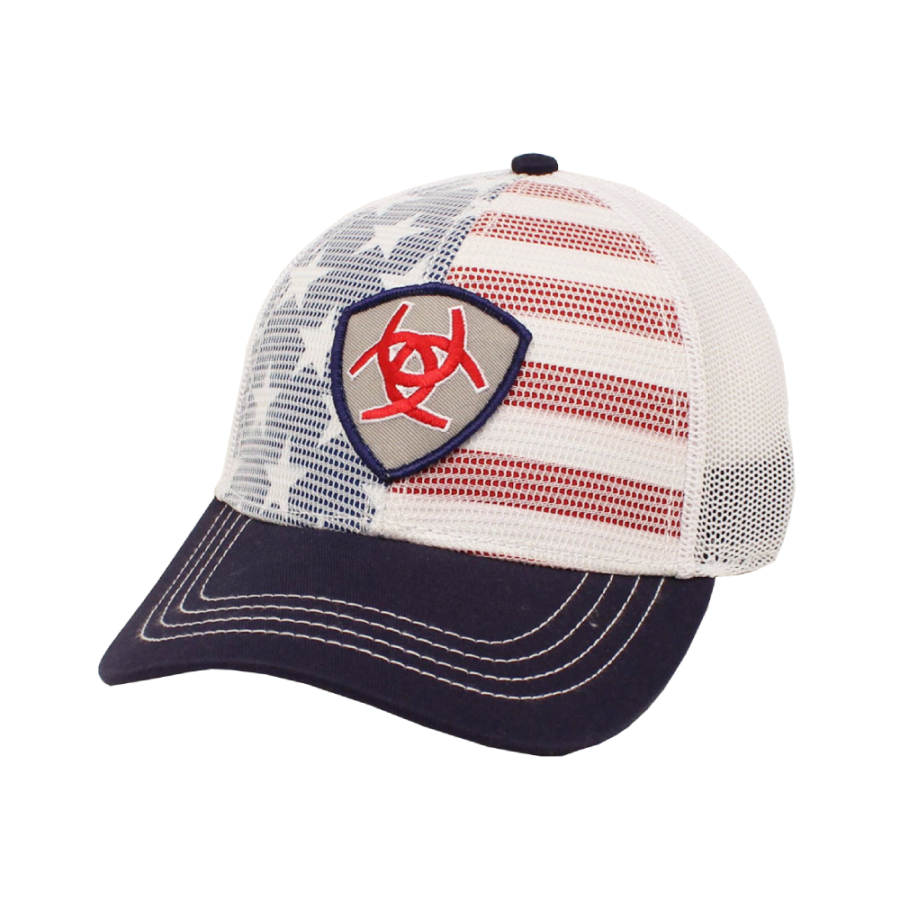 Ariat Mens USA Flag Shield Cap