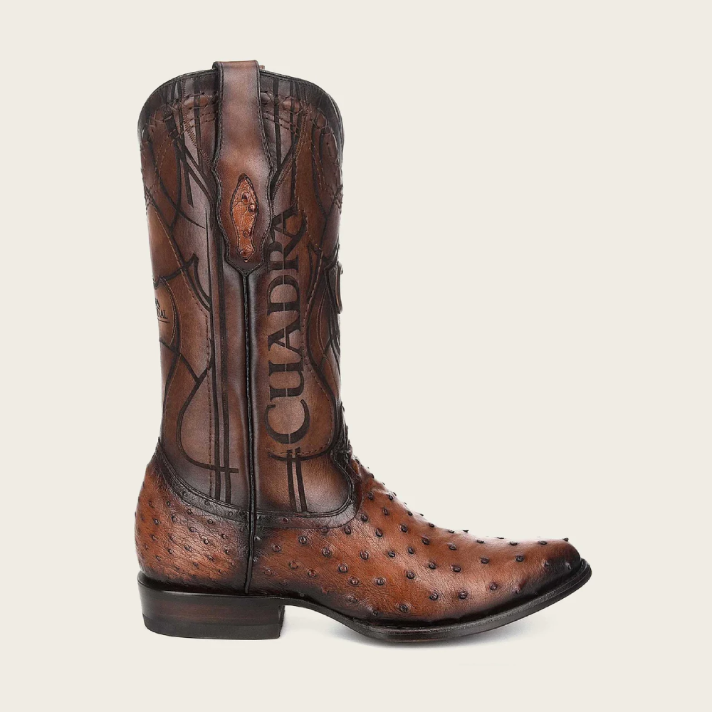 Cuadra Mens Genuine Ostrich Leather Boots