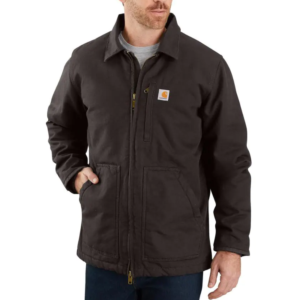 Carhartt Mens Cotton loose Fit Washed Duck Sherpa Lined Jacket – Starr ...
