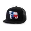 Lazy J Mens Texas Flag Bull Cap - BLKBLK4TEX