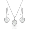 Montana Silversmiths Womens Frozen Heart Jewelry Set - JS4653