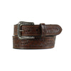 Nocona Mens Tooled Floral Brown Belt