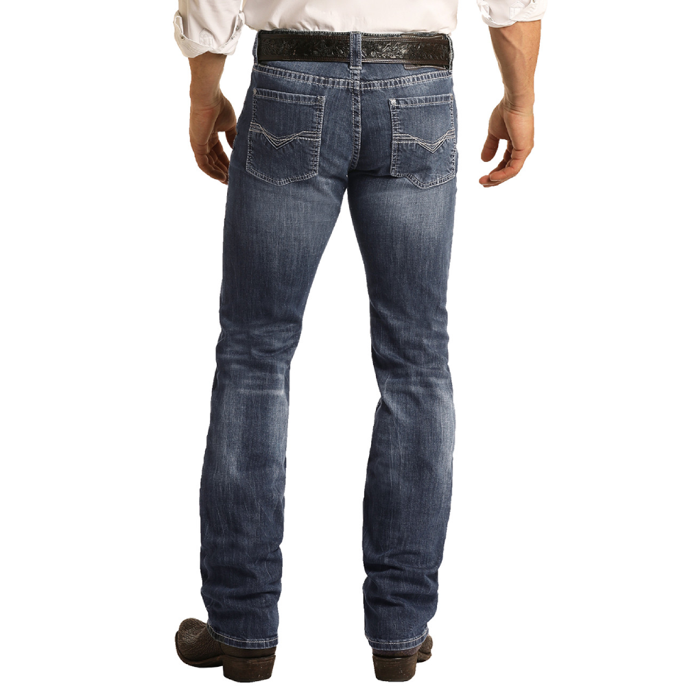 Rock & Roll Mens Slim Fit Stretch Straight Bootcut Jeans - M1R3482-40