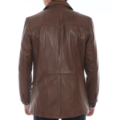 Scully Mens Chocolate Leather Blazer