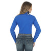 Wrangler Womens Blue Long sleeve Button Down Shirt - LW1011B